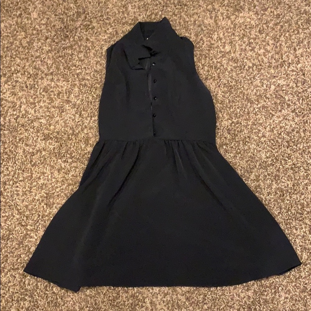 No Sleeve Button Up Dress